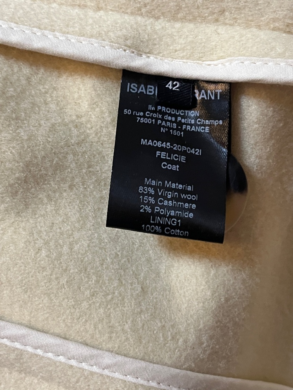 Isabel Marant Cream Shawl-Collar Blazer Jacket - Picture 8 of 13